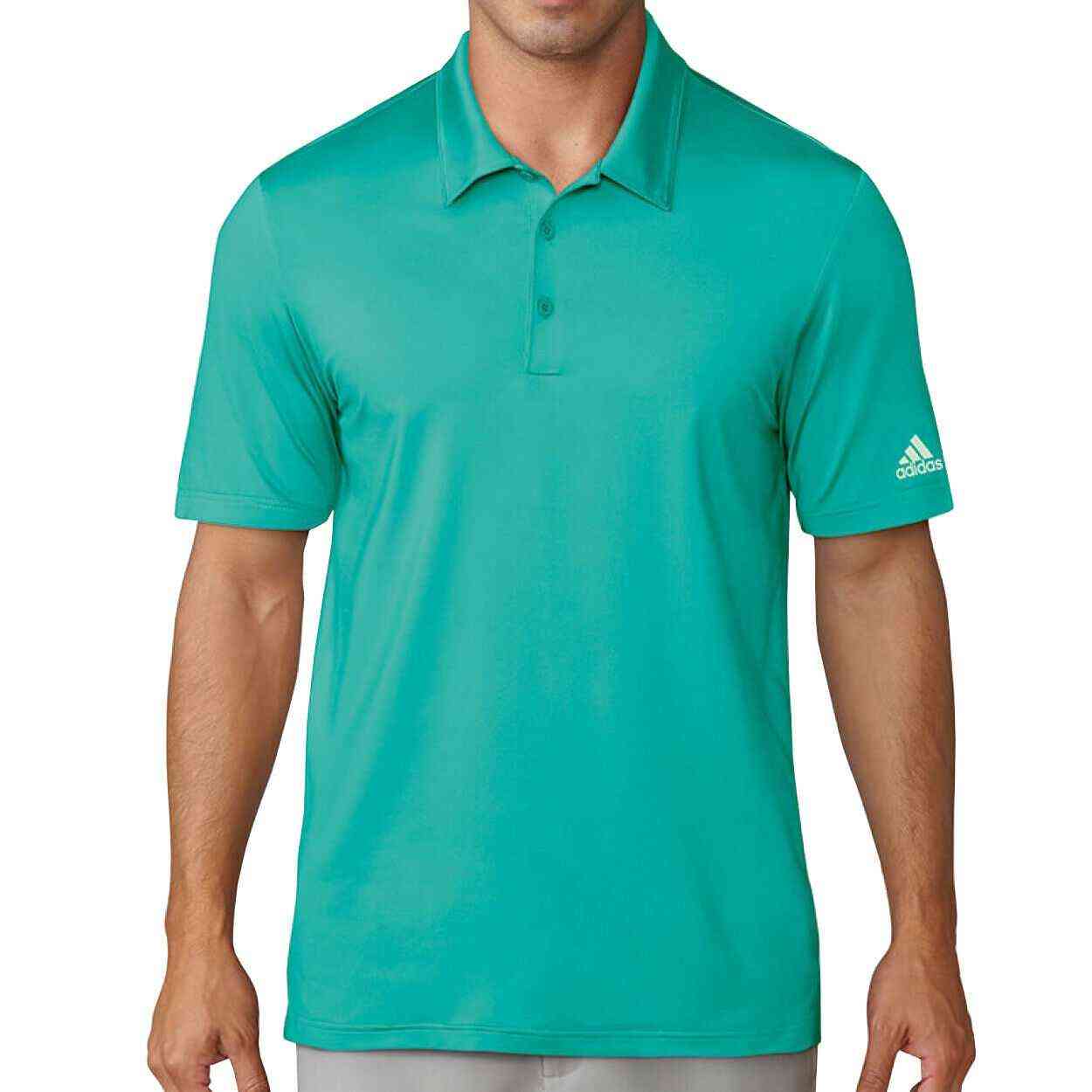 Adidas Men's Climalite Jacquard Solid Polo Golf Shirt NEW - DBargains