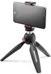 Manfrotto PIXI Mini Tripod Kit with Universal Smartphone Clamp, Black (MKPIXICLAMP-BK)