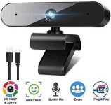 1080P Webcam for PC Laptop Desktop, 360-Degree Rotation Streaming Webcam with Microphone, Computer Video Camera Webcam Compatible for Video Calling Recording Conferencing