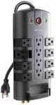 Belkin BP11223008 12-Outlet Pivot-Plug Power Strip Surge Protector w/ 8ft Cord – Ideal for Computers, Home Theatre, Appliances, Office Equipment and More (4,320 Joules)
