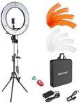 Neewer Ring Light Kit:18″/48cm Outer 55W 5500K Dimmable LED Ring Light, Light Stand, Carrying Bag for Camera,Smartphone,YouTube,TikTok,Self-Portrait Shooting, Black, Model:10088612