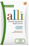 alli Weight Loss Diet Pills, Orlistat 60 mg Capsules, 120 Count Refill Pack