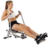 Sunny Health & Fitness SF-RW5639 Full Motion Rowing Machine Rower w/ 350 lb Weight Capacity and LCD Monitor