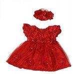 FORESTIME Adorable Toddler Baby Girls Princess Pageant Floral Lace Waist Dresses+Gauze Bow Frock Headband