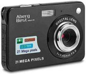 AbergBest 21 Mega Pixels 2.7″ LCD Rechargeable HD Digital Camera,Video camera Digital Students cameras,Indoor Outdoor for Adult/Seniors/Kids (Black)