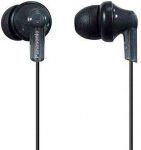 Panasonic ErgoFit In-Ear Earbud Headphones RP-HJE120K Dynamic Crystal-Clear Sound, Ergonomic Comfort-Fit, 9mm, Black