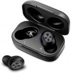 Wireless Earbuds, Torteco Bluetooth 5.0 Headphones, in-Ear Stereo Wireless Earbuds with Microphone One-Step Pairing with Charging Case, IPX6 Water Proof for Running, Sports, Working, Black