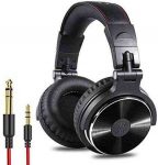 OneOdio Adapter-Free Closed Back Over Ear DJ Stereo Monitor Headphones, Professional Studio Monitor & Mixing, Telescopic Arms with Scale, Newest 50mm Neodymium Drivers – Black
