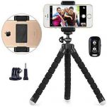Phone tripod, UBeesize Portable and Adjustable Camera Stand Holder with Wireless Remote and Universal Clip, Compatible with iPhone, Android Phone, Sports Camera GoPro【2018 NEW VERSION】