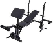 Adjustable Weight Bench With Rack Press Stool Barbell Rack Dumbbell Stool Fitness Chair Exercise Equipment