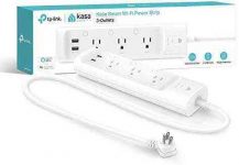 Kasa Smart Plug Power Strip, Surge Protector w/ 3 Smart Outlets and 2 USB Ports, Works with Alexa Echo & Google Home , No Hub Required (KP303)