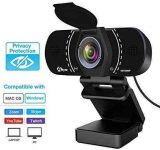 HD Pro Webcam 1080P with Microphone, Laptop Desktop PC Web Computer Camera for MAC Video Calling Recording Video Conference, 110 Degree Wide Angle,USB Streaming Webcams with Privacy Shutter and Tripod