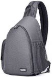 CADeN Camera Bag Sling Backpack, Camera Case Backpack with Tripod Holder for DSLR/SLR Mirrorless Cameras (Canon Nikon Sony Pentax) Grey