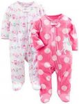 Simple Joys by Carter’s Baby Girls’ 2-Pack Fleece Footed Sleep and Play