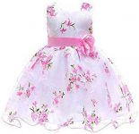 Berngi Summer Kids Clothes Baby Girls Flower Princess Dress for Wedding Party Toddler Girl Children Clothing