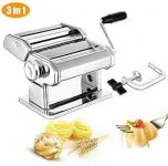Pasta Maker, Elegant Life Sturdy Homemade 150mm Pasta Maker Machine All in one 7 Thickness Settings for Fresh Fettuccine Spaghetti Lasagne Dough Roller Press Cutter Noodle Making Machine