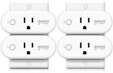 Smart Plug Gosund WiFi Outlet 16A Socket Works with Alexa Google Home Plugs, Voice and App Control, Schedule and Timer, No Hub Required, Support High Power Appliance, FCC Certification, 4 Pack