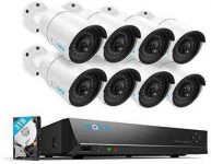 Reolink 4MP 16CH PoE Video Surveillance System, 8pcs Wired Outdoor 1440P PoE IP Cameras, 5MP 16-Channel NVR with 3TB HDD for Home and Business 24/7 Recording, RLK16-410B8
