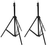AmazonBasics Aluminum Light Photography Tripod Stand with Case – Pack of 2, 2.8 – 6.7 Feet, Black