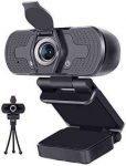AMTIFO 1080P HD Webcam W1,USB Desktop Laptop Camera,Mini Plug and Play Video Calling Computer Camera,Built-in Mic,Flexible Rotatable Clip