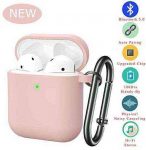 Bluetooth Wireless Noise Cancelling Headset | in-Ear Waterproof Headphones | with Portable Travel Silicone Charging case Hi-Fi Stereo Microphone Wireless Earbuds for iPhone/Android (Pink)