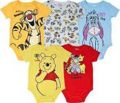 Disney Mickey Mouse Baby Boys 5 Pack Bodysuits