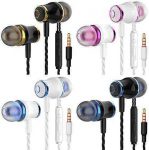 4 Pairs Headphone Heavy Bass Stereo Earphones Earbuds with Remote & Microphon,Laptops,Gaming Noise Isolating Tangle Free Headsets in Ear Headphones