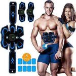 ABS Stimulator Muscle Toner,Rechargeable Ab Machine,Abdominal Muscle Stimulator, Electric Ab Stimulator for Women and Men – Effective Abdominal Trainers, Portable Fitness exercise workout equipment