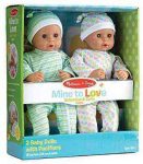 Melissa & Doug Twin 15 Inch Dolls: Sebastian & Sofia