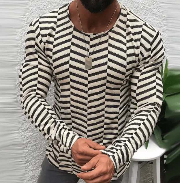 mens t shirts with cuffed sleeves