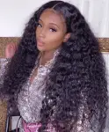 Dolago Hair Breathable Cap Wigs Deep Curly 250% High Density 13×6 Lace Front Wigs for Black Women with 10A Virgin Brazilian Human Hair Wigs Pre Plucked with Baby Hair