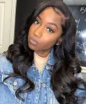 Dolago Body Wave T Part Lace Wigs Human Hair for Black Women 10-26 Inches Human Hair Lace Front Wigs with Baby Hair Pre-Plucked Can Accept Customized Left and Right Parting