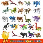 Jurassic Dinosaurs Bricks Tyrannosaurus Pterosauria Triceratops Indomirus T-Rex Figures Bricks Toys Building Blocks