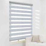 Zebra Roller Blinds, Dual Layer Shades, Sheer or Privacy Light Control, Day and Night Window Drapes