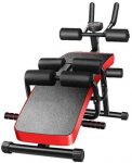 6-in-1 Functional Foldable Waist Machine, Weight Adjustable Bench for Full Body Exercise, Beauty Waist Machine, Workout Bench for Home Gym for Sit-ups,Push-ups,Arm Strength Training (Black,A)