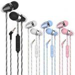 Earbuds Color Headphones Heavy bass Earphone in Ear Headphones Headphones with Microphone Mobile Phone Earphone Wired Earphone 3.5mm Headphones (Mixed Color 4pack)