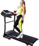Merax Easy Assembly Folding Treadmill Motorized Running Jogging Machine (Gray Black)