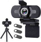 Webcam with Microphone for Desktop,1080P HD USB Webcam Live Streaming Laptop PC Computer Web Camera for Video Calling Conferencing Recording Gaming, AutoFocus 3D Noise Reduction