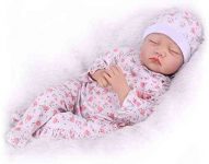 22 Inch Sleeping Reborn Baby Dolls Girl,Realistic Baby Reborn,Soft Weighted Body Cute Handmade Real Baby Toy Doll