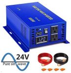 XYZ INVT 600w Pure Sine Wave Power Inverter – Power Inverter 24v to 110v 120v Power Converter dc to ac for Solar System Home Appliance, RV, Pump (600W24V)