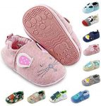 Baby Boys Girls Slippers Non Skid Rubber Sole Baby Walking Shoes Cartoon Infant Sneaker Toddler House Shoes for Baby Girls(6-24 Months)