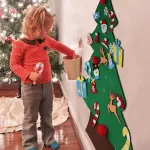 Aytai DIY Felt Christmas Tree Set with Ornaments for Kids, Xmas Gifts, New Year Door Wall Hanging Decorations