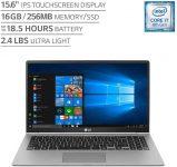 LG Gram Laptop – 15.6″ Full HD Touchscreen, Intel 8th Gen Core i7, 16GB RAM, 256GB, 18.5 HRs Battery, USB Type-C, – 15Z990-A.AAS7U1 (2019), Dark Silver