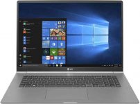 LG Gram Thin and Light Laptop – 17″ (2560 x 1600) IPS Display, Intel 8th Gen Core i7, 16GB RAM, 512GB SSD, up to 19.5 Hour Battery, Thunderbolt 3 – 17Z990-R.AAS8U1 (2019), Dark Silver