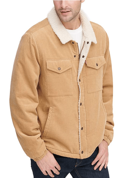 levi sherpa corduroy trucker jacket