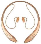 Bluetooth Wireless Stereo Headset Wireless Earbuds Neckband Headphones with Mic Noise Cancelling for Cell Phone/Tablets/TV Gold