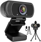 Webcam HD 1080p Web Camera, USB PC Computer Webcam with Microphone, Laptop Desktop Full HD Camera Video Webcam 110 Degree Widescreen, Pro Streaming Webcam for Recording, Calling, Conferencing, Gaming
