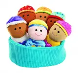 Excellerations Plush Basket of Sensory Baby Dolls – Includes Basket, 6 Soft Multicultural Babies – Perfect for Infants, Toddlers in Daycareor Home – Tactile Fabric and Sounds for Engaging Sensory Play