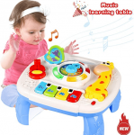 HOMOFY Baby Toys Musical Learning Table 6 Months Up- Early Education Activity Center Multiple Modes Game Kids Toddler Boys & Girls Toys for 1 2 3 Years Old Best Gifts