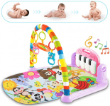 WYSWYG Baby Gym Jungle Musical Play Mats for Floor, Kick and Play Piano Gym Activity Center with Music, Lights, and Sounds Toys for Infants and Toddlers Aged 0 to 6 to 12 Months